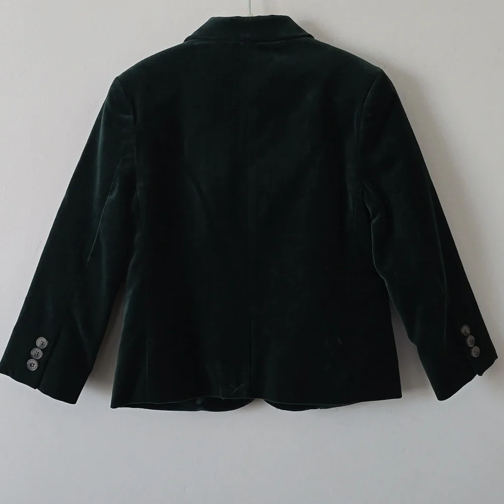 Janie and Jack Velvet Blazer Green Boys Size 4